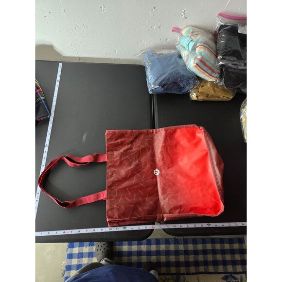 Lululemon Reusable Red Ombre Tote Bag Eco-Friendly Shopping Bag 16" - Picture 7 of 8